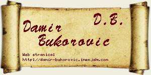 Damir Bukorović vizit kartica